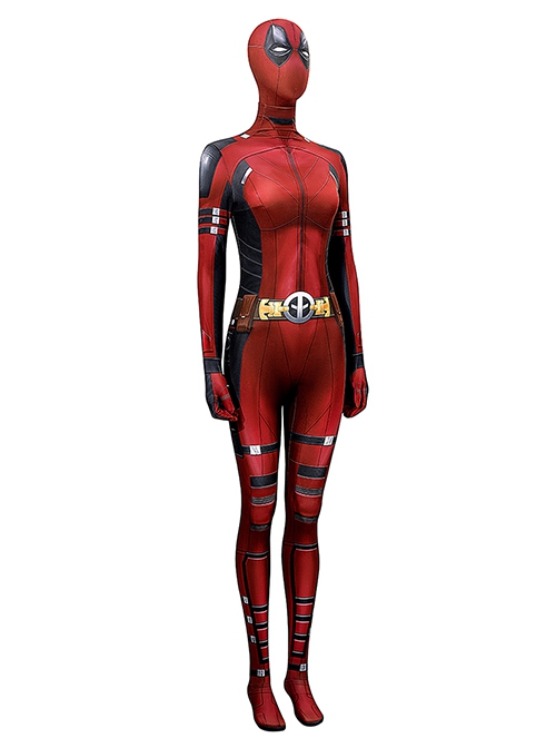 Deadpool & Wolverine Female Deadpool Bodysuit Halloween Cosplay Costume Full Set