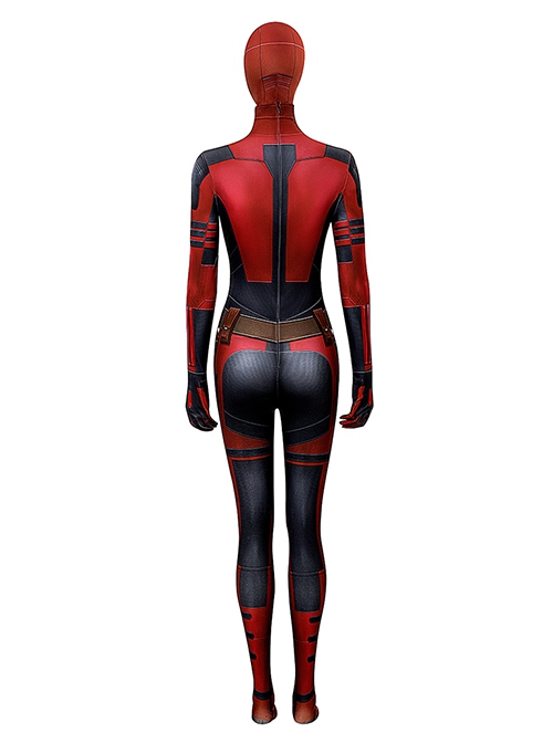 Deadpool & Wolverine Female Deadpool Bodysuit Halloween Cosplay Costume Full Set