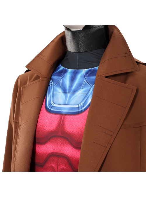 X-MEN 97 Gambit Remy Etienne LeBeau Bodysuit Halloween Cosplay Costume Set Without Shoes