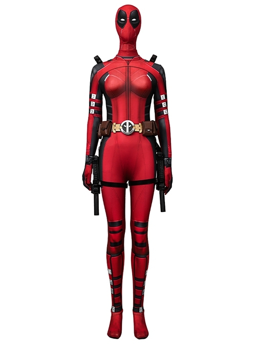 Deadpool & Wolverine Female Deadpool Regular Edition Bodysuit Halloween Cosplay Costume Set Without Prop Swords Without Prop Guns