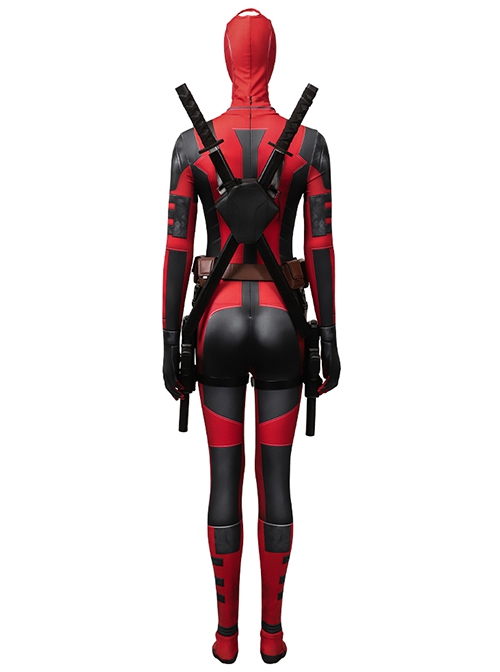 Deadpool & Wolverine Female Deadpool Regular Edition Bodysuit Halloween Cosplay Costume Set Without Prop Swords Without Prop Guns