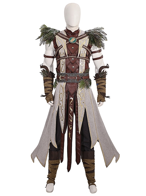 Game Baldur's Gate 3 Halsin Halloween Cosplay Costume Set Without Shoes