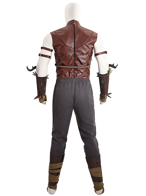 Game Baldur's Gate 3 Halsin Halloween Cosplay Costume Set Without Shoes