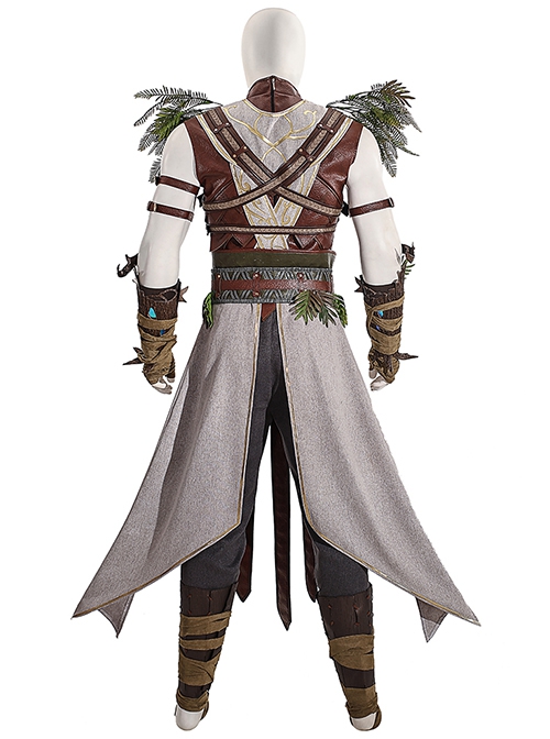 Game Baldur's Gate 3 Halsin Halloween Cosplay Costume Set Without Shoes