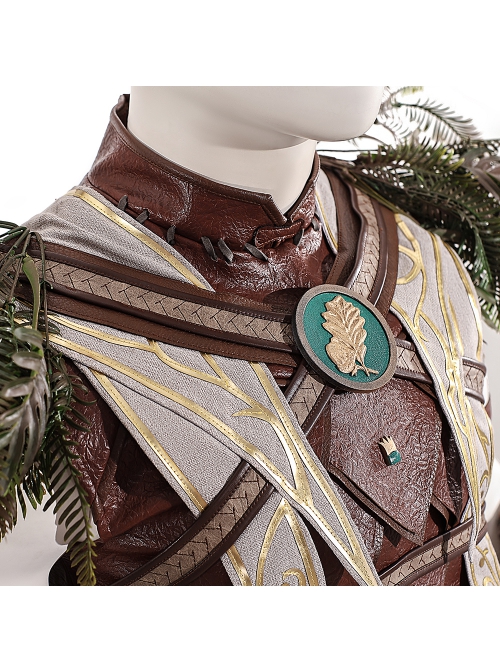 Game Baldur's Gate 3 Halsin Halloween Cosplay Costume Set Without Shoes