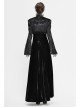 Gothic Bubble Trumpet Sleeve Beaded Tassel Lace Velvet Black Small Shawl