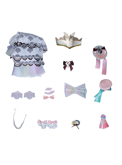 Game Honor Of Kings Dolia 520 Valentine's Day Heart Note Skins Halloween Cosplay Costume Full Set