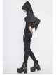 Black Gothic Retro Metal  Pendant Thin Knitted Hooded Small Shawl