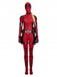 Deadpool & Wolverine Female Deadpool Bodysuit Halloween Cosplay Costume Accessories Shoes And Helmet