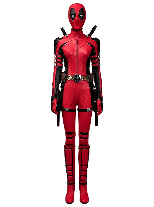 Deadpool & Wolverine Female Deadpool Bodysuit High-End Version Halloween Cosplay Costume Set Without Prop Swords Without Prop Guns