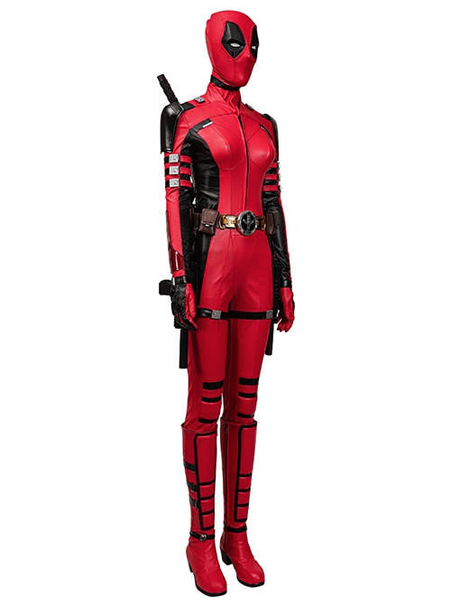 Deadpool & Wolverine Female Deadpool Bodysuit High-End Version Halloween Cosplay Costume Set Without Prop Swords Without Prop Guns