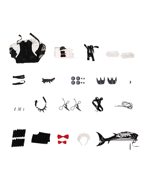 Game Zenless Zone Zero Ellen Joe Shark Girl Halloween Cosplay Costume Full Set