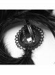 Asymmetrical Black Feathers With Crystal Embellishments Hairpin At The Bottom To Secure The Gothic Devil Feather Headdress
