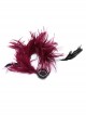 Asymmetrical Red Feathers With Crystal Embellishments Hairpin At The Bottom To Secure The Gothic Devil Feather Headdress