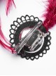 Asymmetrical Red Feathers With Crystal Embellishments Hairpin At The Bottom To Secure The Gothic Devil Feather Headdress