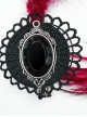 Asymmetrical Red Feathers With Crystal Embellishments Hairpin At The Bottom To Secure The Gothic Devil Feather Headdress