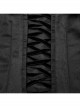 Black Dense Jacquard With Irregular Texture Pattern Front Three Dimensional Button Lapel Design Gothic Style Puff Sleeve Dress