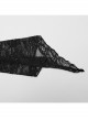 Soft And Comfortable Black Stretch Knit Stitching Micro Transparent Lace Lining Deep V Neck Design Gothic Style Long Sleeved Dress