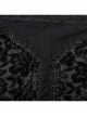 Black Stretch Velvet Splicing Flocked Lace Low Cut Flower Net Design Side Hollow Tie Gothic Style Long Sleeved Dress