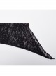 Gorgeous Black Stretch Velvet Splicing Slightly Transparent Flower Net Front Center Three Dimensional Gem Lace Gothic Style Lace Long Sleeved Dress