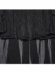 Elegant Half Circle Black Stretch Velvet Spliced ​​Pleated Chiffon Side Zipper Design Gothic Style Fishtail Skirt