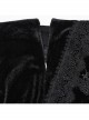 Elegant Half Circle Black Stretch Velvet Spliced ​​Pleated Chiffon Side Zipper Design Gothic Style Fishtail Skirt