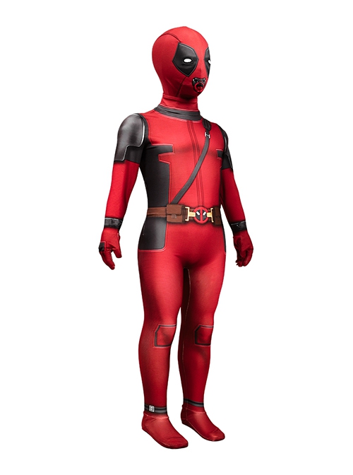 Movie Deadpool & Wolverine Baby Deadpool Children Bodysuit Halloween Cosplay Costume Set