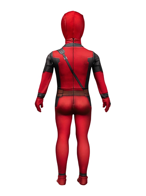 Movie Deadpool & Wolverine Baby Deadpool Children Bodysuit Halloween Cosplay Costume Set