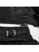 Three Dimensional Black Jacquard Woven Stitching Gorgeous Plush Raw Edge Decoration Gothic Style Detachable Two Way Vest