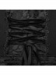 Three Dimensional Black Jacquard Woven Stitching Gorgeous Plush Raw Edge Decoration Gothic Style Detachable Two Way Vest