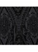 Elegant And Gorgeous Flocked Mesh Front Center Totem With Lace Binding Black Gothic Style Stretch Skirt