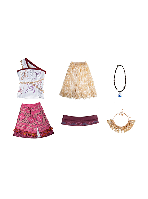 Anime Movie Animated Moana 2 Moana Halloween Cosplay Costume Set Without Shoes
