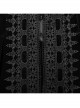 Gorgeous Black Velvet Front Center Symmetrical Lace Hand Sewn Button Design Gothic Style Long Sleeved Coat
