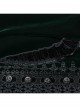 Gorgeous Black Green Velvet Front Center Symmetrical Lace Hand Sewn Button Design Gothic Style Long Sleeved Coat
