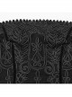 Black Three Dimensional Splicing Chiffon Fabric Front Center Beading With Layered Pleated Tulle Design Gothic Style Sleeveless Dress