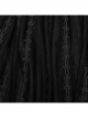 Slightly Transparent Black Three Dimensional Mesh Splicing Mesh Front Center Three Dimensional Floral Pattern Interwoven Gothic Style Skirt