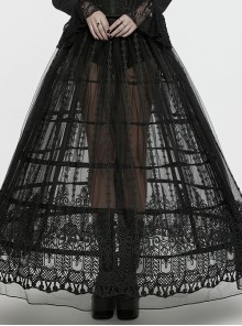 Simple Black Five Rings Of Plastic Side Eyelet Rope Design Gothic Hollow Cage Bustle