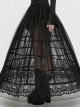 Simple Black Five Rings Of Plastic Side Eyelet Rope Design Gothic Hollow Cage Bustle