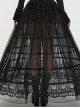 Simple Black Five Rings Of Plastic Side Eyelet Rope Design Gothic Hollow Cage Bustle