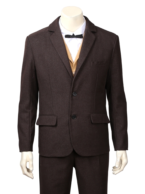 Fantastic Beasts And Where To Find Them Newt Scamander Halloween Cosplay Costume Brown Suit Jacket