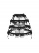 Simple Black Lace Three Circle Fishbone Adjustable Gothic Style Hollow Cage Bustle