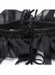 Simple Black Lace Three Circle Fishbone Adjustable Gothic Style Hollow Cage Bustle