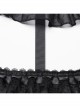 Simple Black Lace Three Circle Fishbone Adjustable Gothic Style Hollow Cage Bustle
