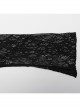 Black Gorgeous Shiny And Color Drape Woven Splicing Mesh Front Inverted Triangle Applique With Hand Sewn Buttons Gothic Style Long Sleeve Dress