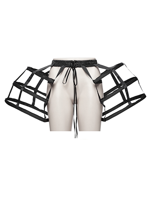 Personalized Three Layer Double Sided Black Fishbone Hollow Gothic Baroque Bird Cage Bustle