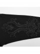 Gorgeous Black Knitted Mesh Exquisite Appliqué Lace In The Front Center Tie String Gothic Style Slim Leggings