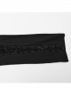 Gorgeous Black Knitted Mesh Exquisite Appliqué Lace In The Front Center Tie String Gothic Style Slim Leggings