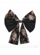 Black Non Stretch Woven With Edogawa Pattern Decoration Gothic Style Sweet Top And Skirt Set