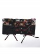 Black Non Stretch Woven With Edogawa Pattern Decoration Gothic Style Sweet Top And Skirt Set