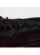 Black And Red Gradient Elastic Velvet Upper Arm Lace With Waist Design Gothic Style Sweet Trumpet Sleeve Dress